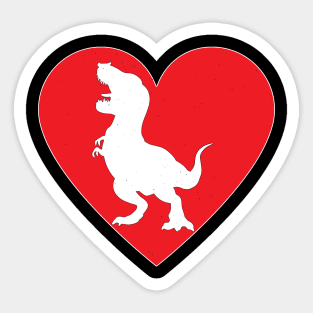 Trex red heart, cute valentine's day gift 2022 Sticker